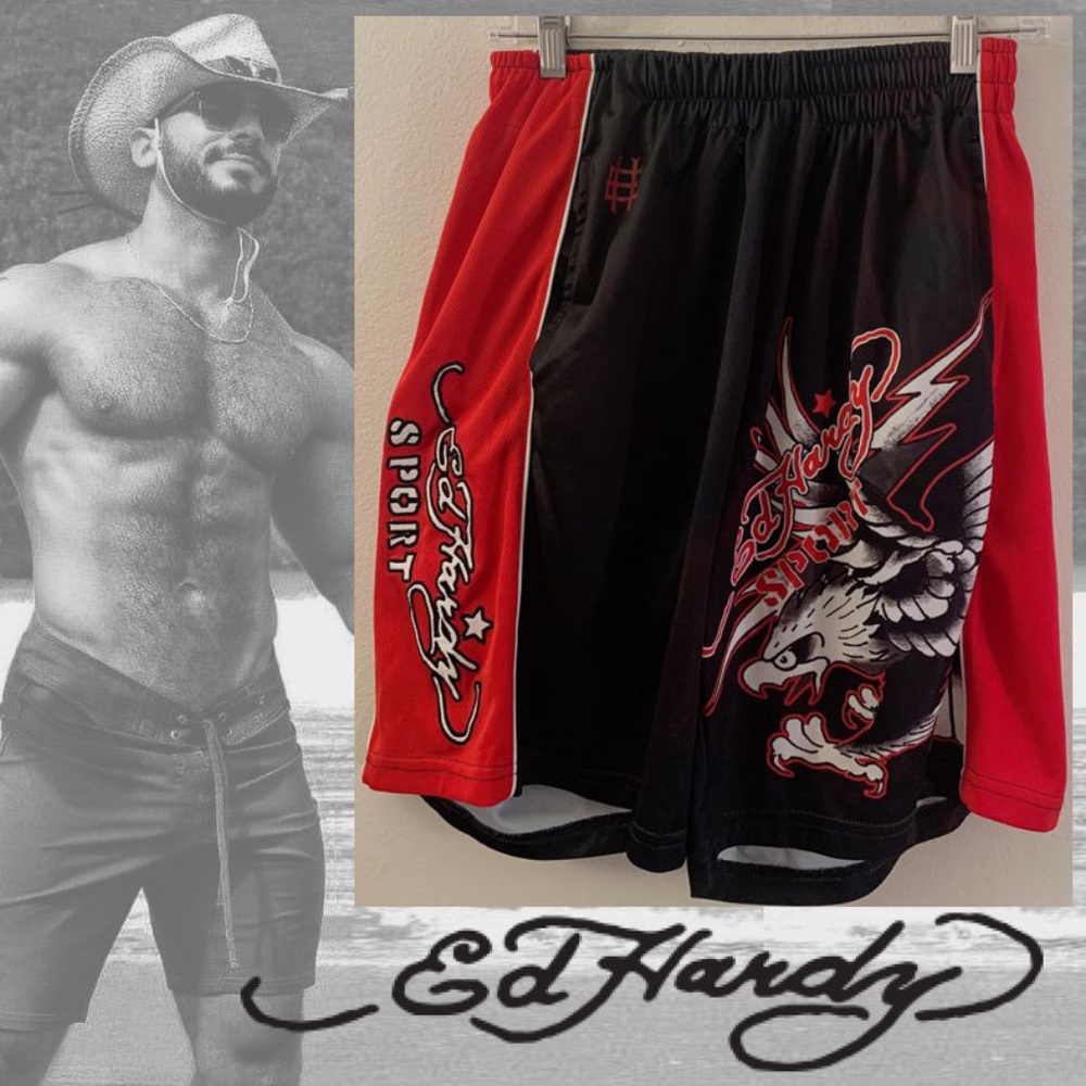 Ed Hardy Sport Shorts Small VINTAGE